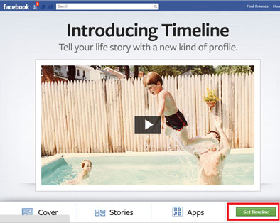 Click Get Timeline Introducing Facebook Timeline